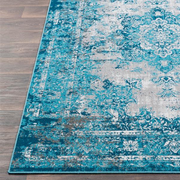Surya Rafetus Updated Traditional Area Rug - 7-ft 10-in x 10-ft 3-in - Rectangular - Teal