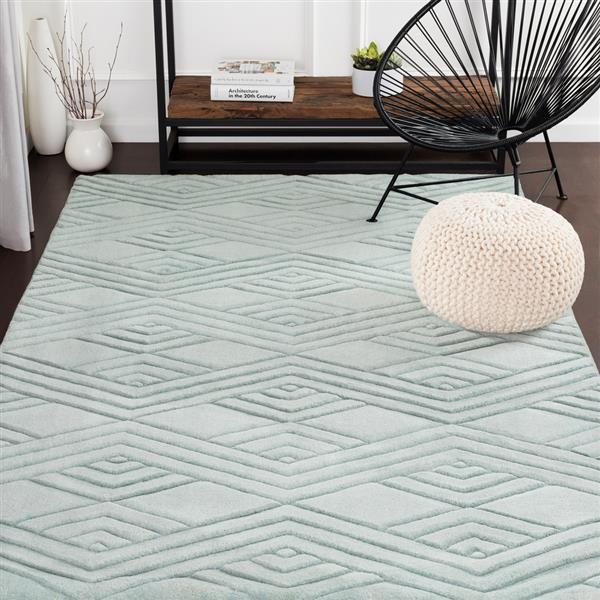 Surya Etching Solid Area Rug 8ft x 11ft Rectangular Sage