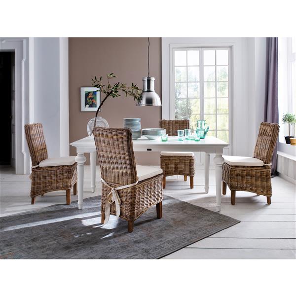 NovaSolo Wickerworks Morin Dining Chair with Cushion -Set of 2