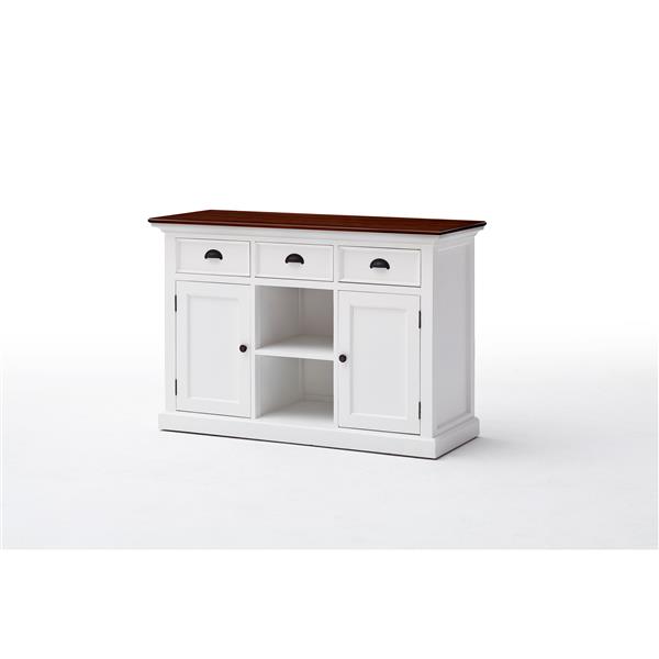 NovaSolo Halifax Accent Buffet with 2 Baskets - White/Mahogany B129TWD |  RONA