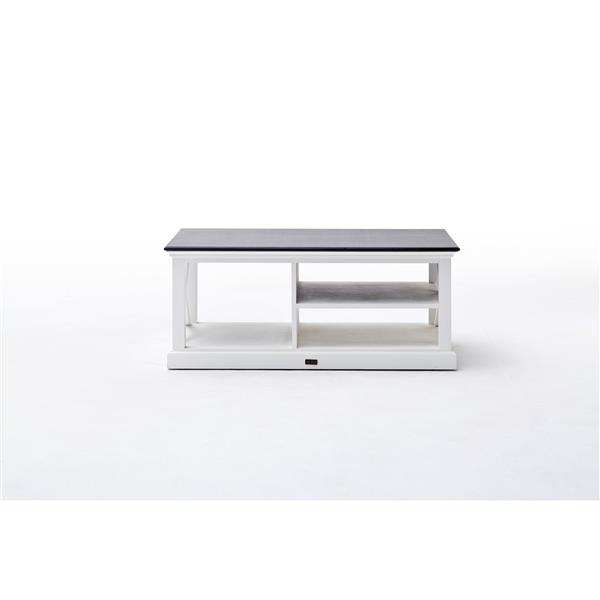 NovaSolo Halifax Contrast Coffee Table - 28-in x 48-in - White/Black