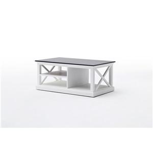 NovaSolo Halifax Contrast Coffee Table - 28-in x 48-in - White/Black