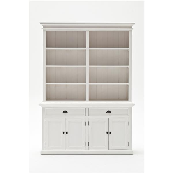 NovaSolo Halifax Hutch Bookcase Unit - White