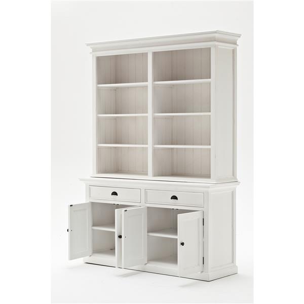 NovaSolo Halifax Hutch Bookcase Unit - White