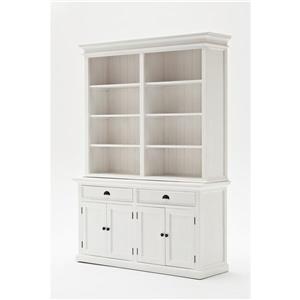 NovaSolo Halifax Hutch Bookcase Unit - White