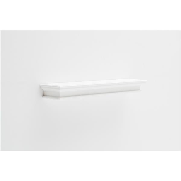 NovaSolo Halifax Floating Wall Shelf - 47-in - White