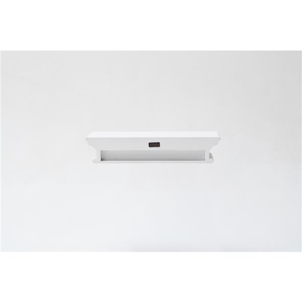 NovaSolo Halifax Floating Wall Shelf - 24-in - White