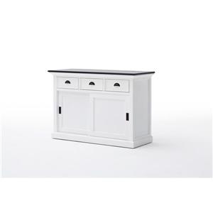 NovaSolo Halifax Contrast Buffet with sliding doors - White/Mahogany