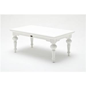 NovaSolo Provence Rectangular Coffee Table - 28-in x 48-in - White