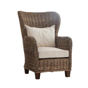 NovaSolo Wickerworks King Chair with seat & back cushions