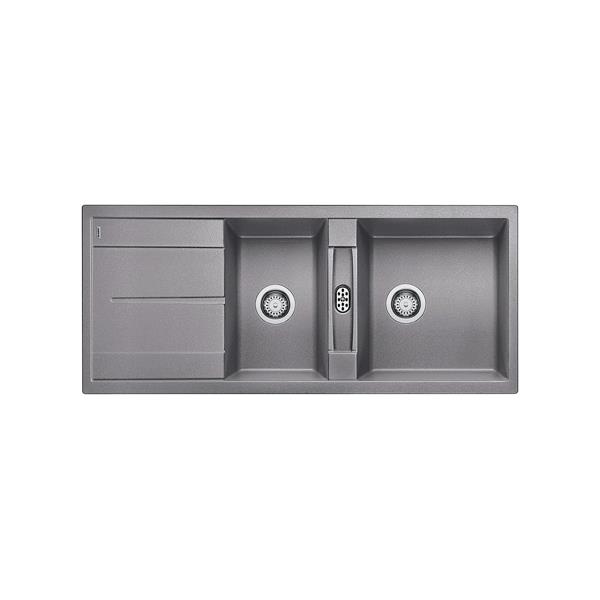 BLANCO Metra Double Bowl Drop-in Sink - Metallic Grey