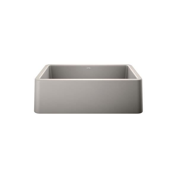 Blanco Ikon Single Bowl Farmhouse Sink 33 In Concrete Grey 402261 Rona