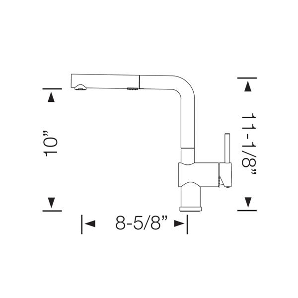 BLANCO Posh Pull-Out and Dual-Spray Kitchen Faucet - White