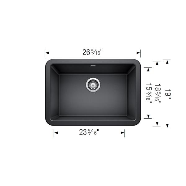 BLANCO Ikon Single Bowl Farmhouse Sink - 27-in - White