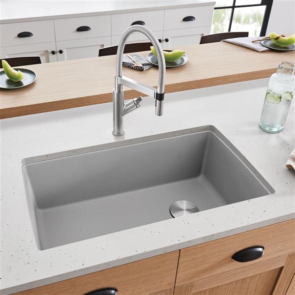 Blanco Diamond U Super Single Undermount Sink Concrete Grey