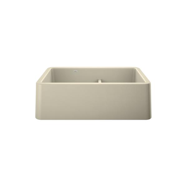 Blanco Ikon Double Bowl Farmhouse Sink 33 In Biscuit 402332 Rona