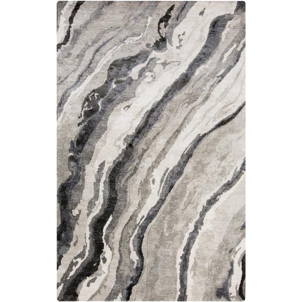 Surya Gemini Modern Area Rug - 8-ft x 11-ft - Rectangular - Charcoal