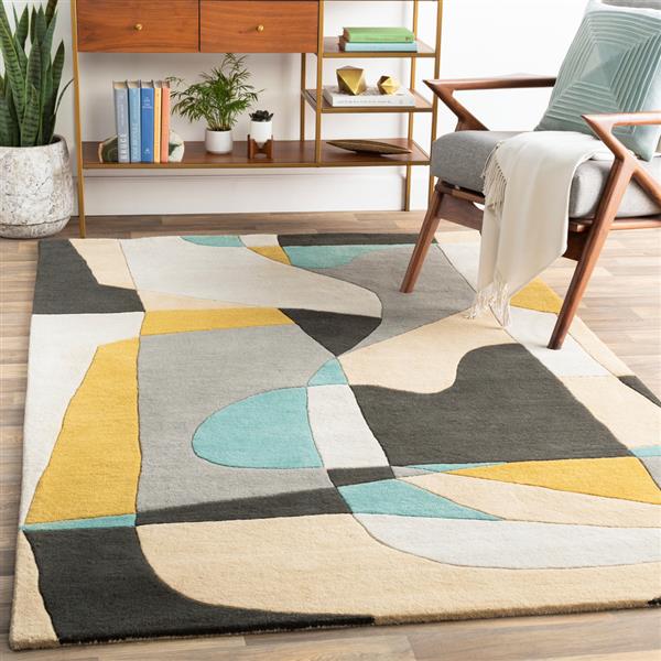 Surya Forum Modern Area Rug - 9-ft 9-in - Round - Olive