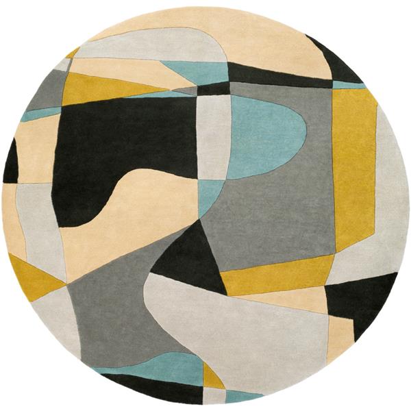 Surya Forum Modern Area Rug - 9-ft 9-in - Round - Olive