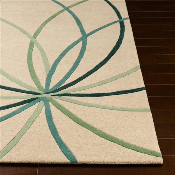 Surya Forum Modern Area Rug 9ft x 12ft Rectangular Teal FM7216