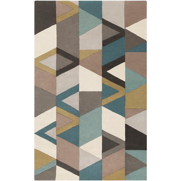 Surya Forum Modern Area Rug - 8-ft x 11-ft - Rectangular - Teal FM7219 ...