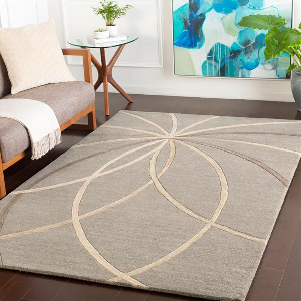 Surya Forum Modern Area Rug - 7-ft 6-in x 9-ft 6-in - Rectangular - Gray