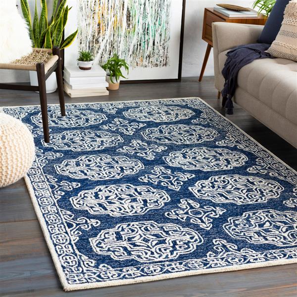 Surya Granada Traditional Area Rug - 9-ft x 12-ft - Rectangular - Navy