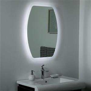 Miroir de salle de bain à DEL Lexy de Décor Wonderland, 31,5 po x 23,6 po