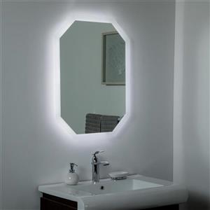 Miroir de salle de bain à DEL Margot de Décor Wonderland, 23,6 po x 31,5 po