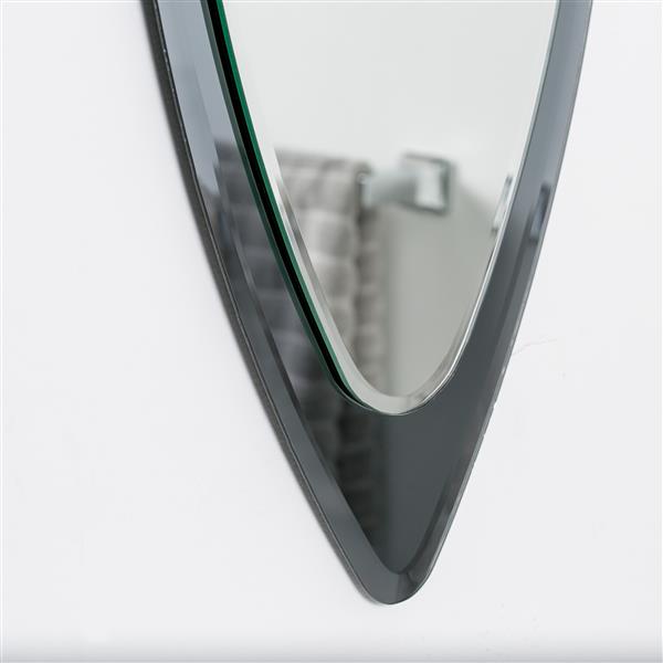 Decor Wonderland Cat Eye Frameless Wall Mirror - 13.75 x 39.5-in