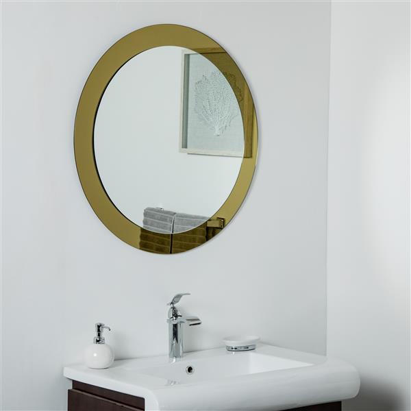 DECOR WONDERLAND Miroir sans cadre rond Golden Sol de Décor Wonderland po SSM RONA