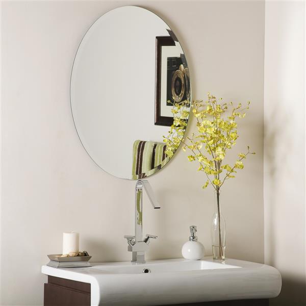 Decor Wonderland Odelia Oval Bevel Frameless Wall Mirror Ssm2228 Rona - Bathroom Wall Mirrors No Frame
