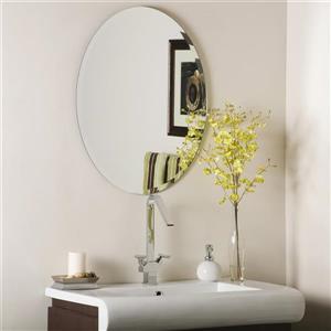 Decor Wonderland Odelia Oval Bevel Frameless Wall Mirror