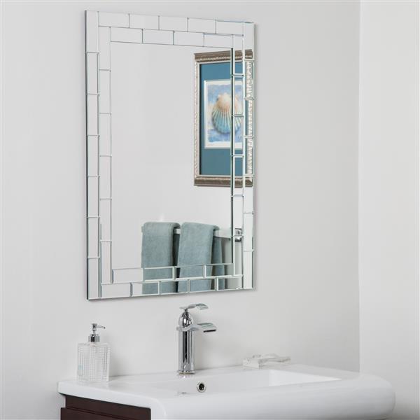 Miroir de salle de bain Grand Stree de Décor Wonderland, 31,5 po  x 23,6 po