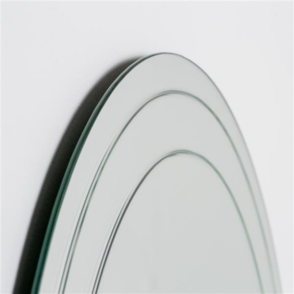 Miroir Ronde Sans Cadre 25 Cm - Adhésif Double Face - Acrylique Incassable - Décoration Murale Facile