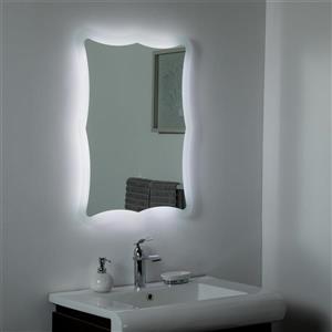 Miroir de salle de bain à DEL Nikita de Décor Wonderland, 31,5 po x 23,6 po