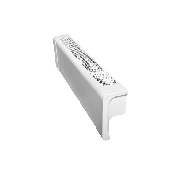 Veil Titan Baseboard Heater Cover - Right Open Endcap - 2-3/4-in - Satin White Aluminum