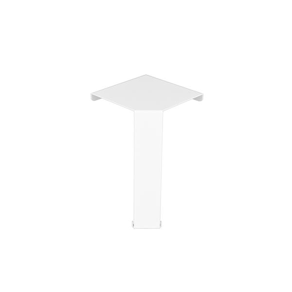 Veil Atlas Baseboard Heater Cover - 90° Inside Corner - 2-3/4-in - Satin White Aluminum