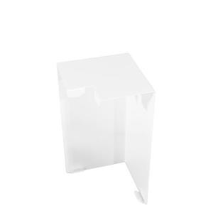 Embout gauche pour couvre-plinthe électrique Titan de Veil, ouvert, 2-3/4  po, blanc semi-lustré TN001-LFO