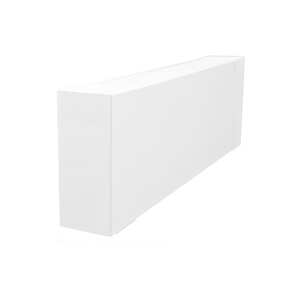 Veil Atlas XL Baseboard Heater Cover - Left Closed Endcap - 2-3/4-in - Satin White Aluminum