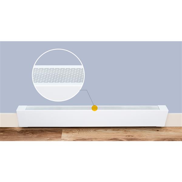 Veil Atlas Baseboard Heater Cover - 6-ft - Satin White Aluminum