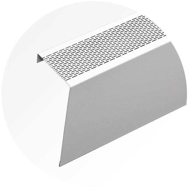 Veil Atlas Baseboard Heater Cover - 6-ft - Satin White Aluminum