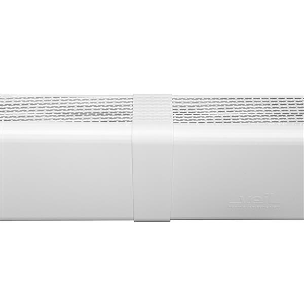 Raccord pour couvre-plinthe Titan de Veil, 2-3/4 po, blanc semi-lustré