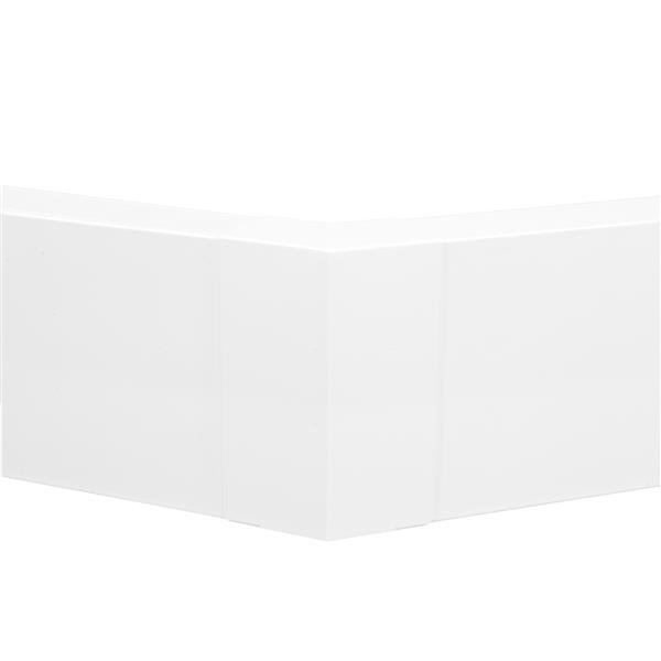 Veil Atlas XL Baseboard Heater Cover - 135° Outside Corner - 2-3/4-in - Satin White Aluminum