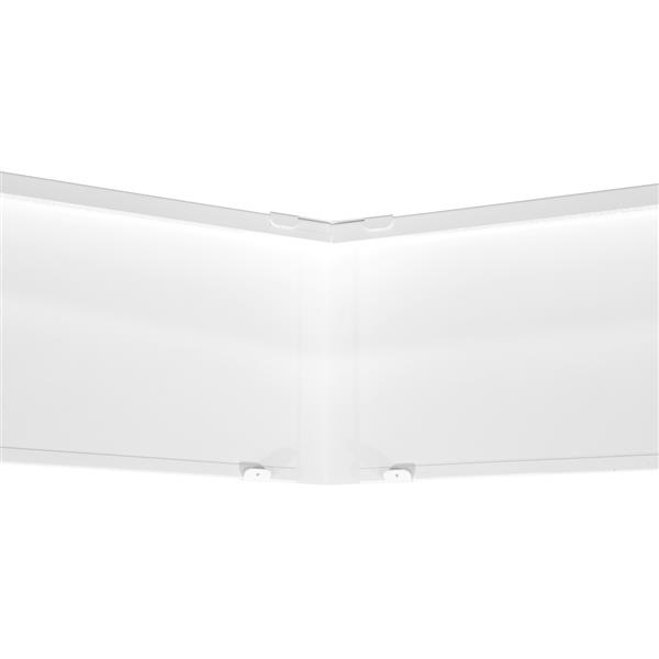 Veil Atlas XL Baseboard Heater Cover - 135° Outside Corner - 2-3/4-in - Satin White Aluminum