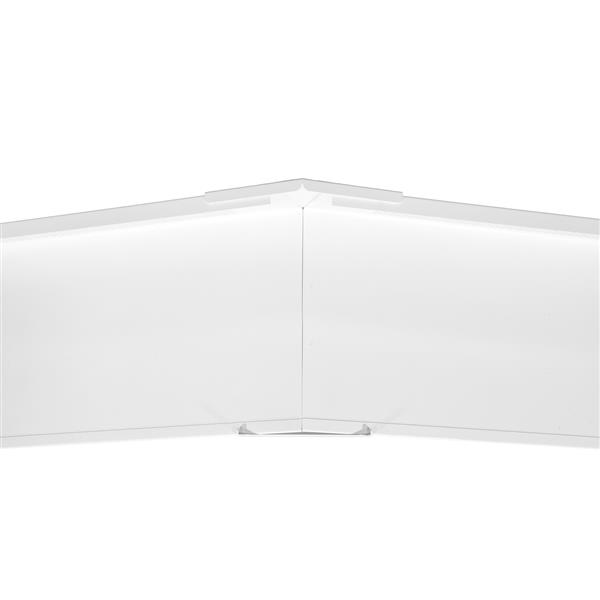 Veil Atlas XL Baseboard Heater Cover - 135° Inside Corner - 2-3/4-in - Satin White Aluminum