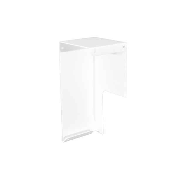 Veil Atlas Baseboard Heater Cover - Left Open Endcap - 2-3/4-in - Satin White Aluminum