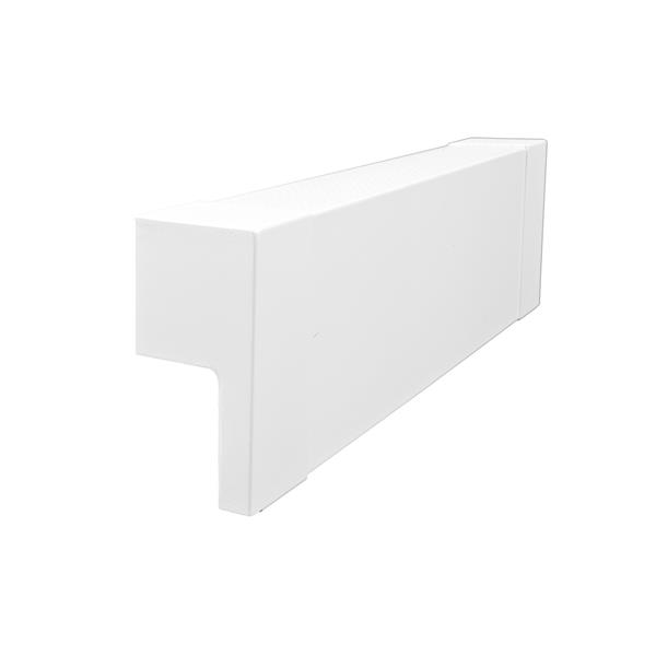 Veil Atlas Baseboard Heater Cover - Left Open Endcap - 2-3/4-in - Satin White Aluminum