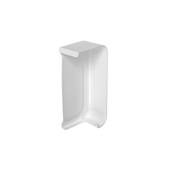 Embout droit pour couvre-plinthe électrique Titan de Veil fermé 2-3/4 po aluminium blanc semi-lustré