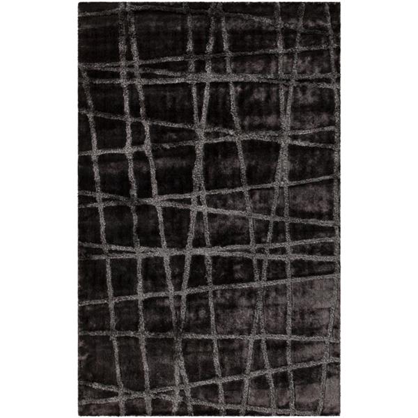 Surya Graph Shag Area Rug - 5-ft x 8-ft - Rectangular - Charcoal